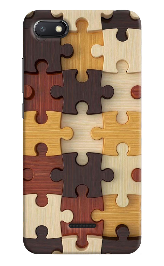 Wooden Puzzle Redmi 6A Hard Case Back Cover by Casekaro