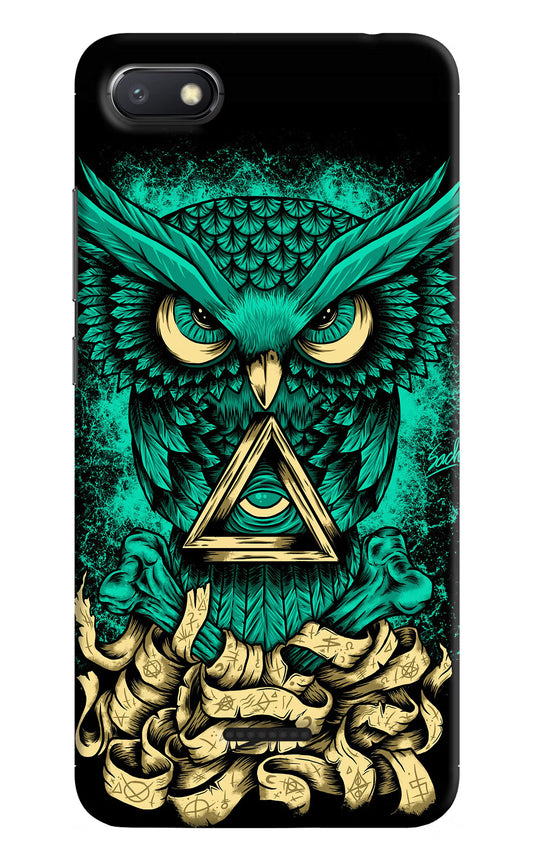 Green Owl Redmi 6A Hard Case Back Cover by Casekaro