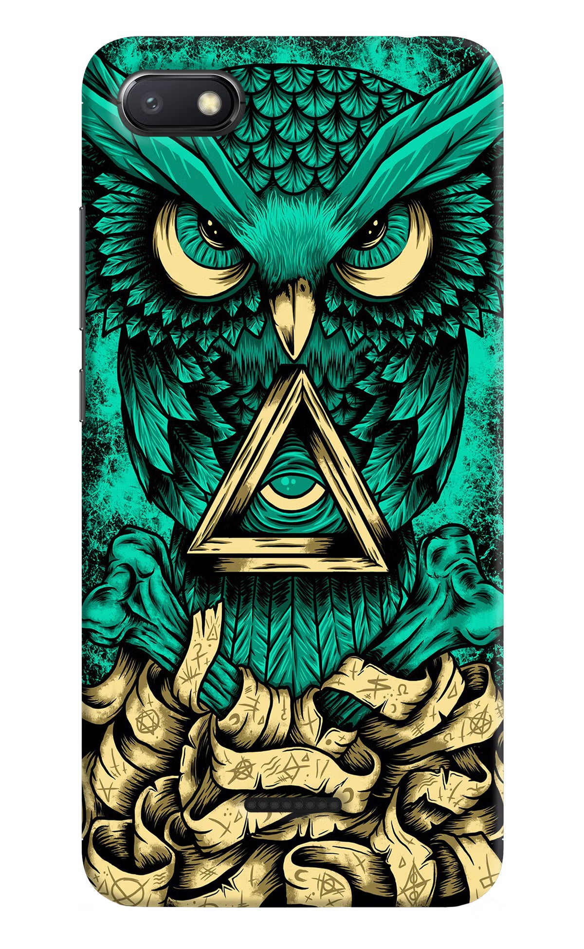 Green Owl Redmi 6A Hard Case Back Cover by Casekaro