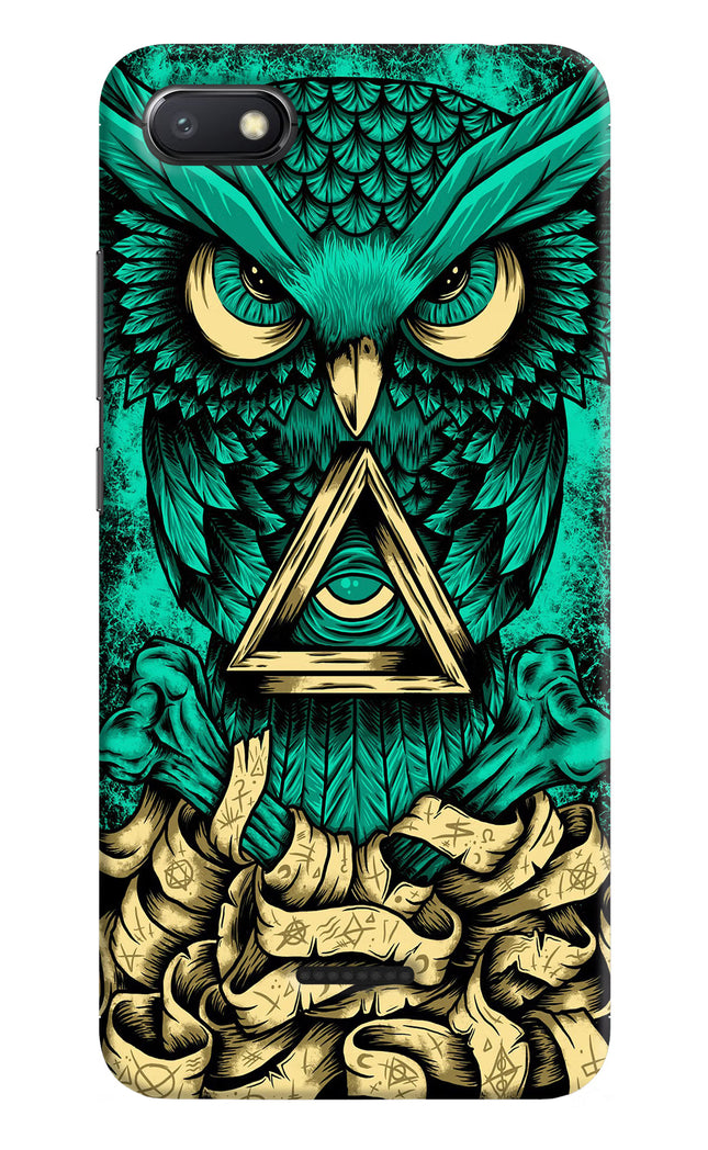 Green Owl Redmi 6A Hard Case Back Cover by Casekaro