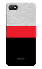 Tri Color Pattern Redmi 6A Hard Case Back Cover by Casekaro