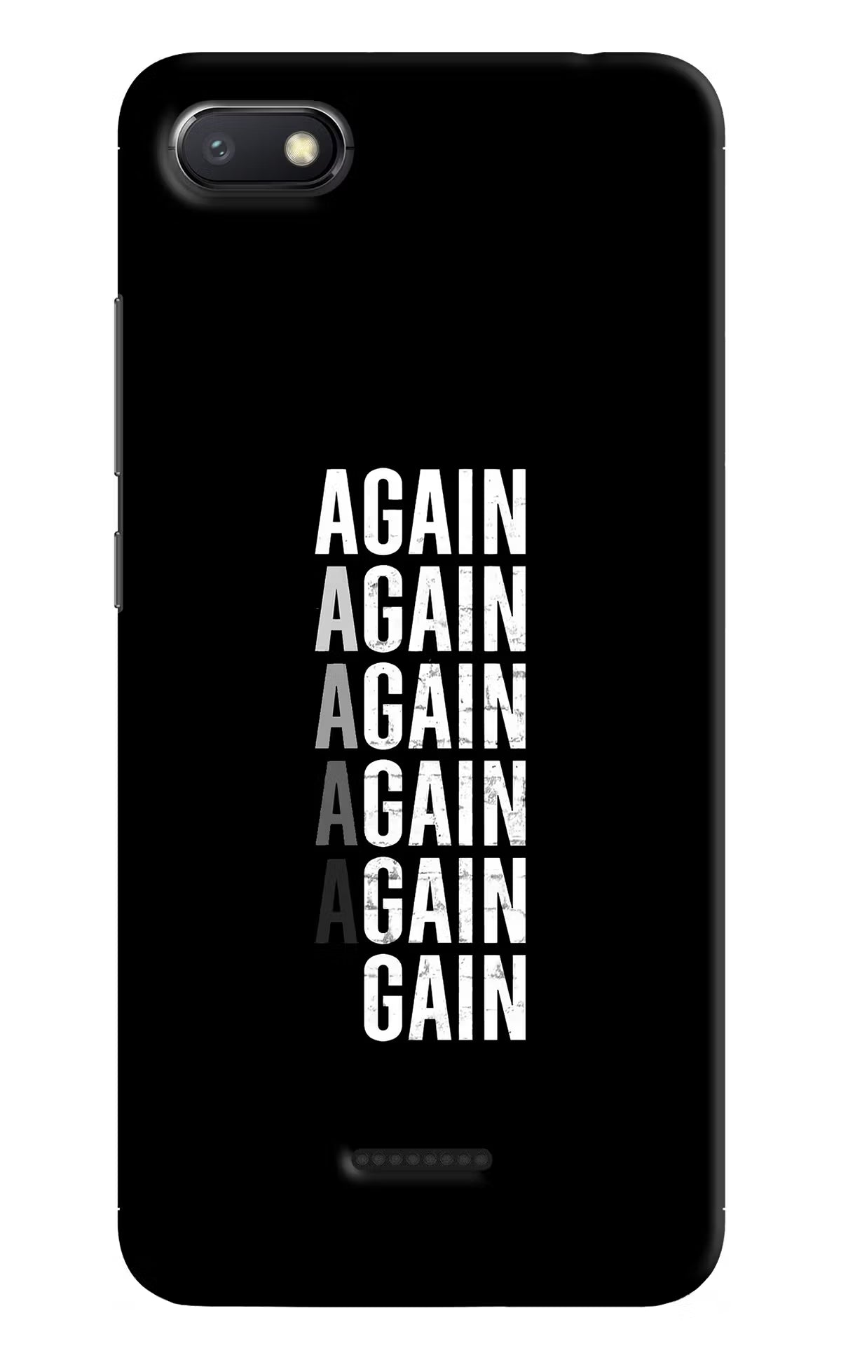 Again Again Gain Redmi 6A Hard Case Back Cover by Casekaro