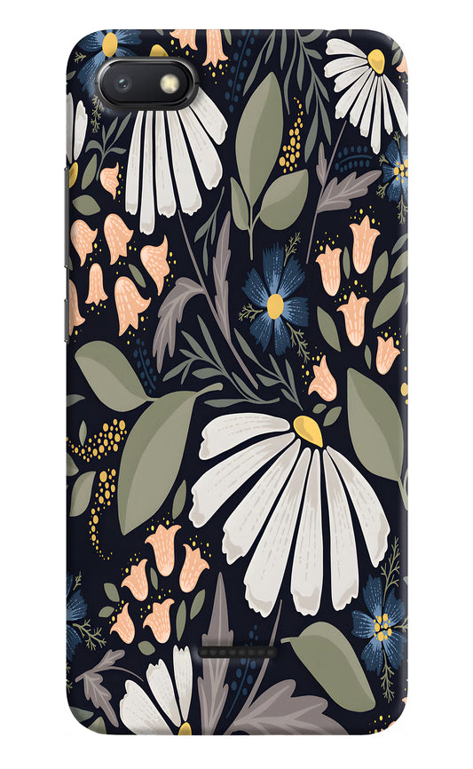 Flowers Art Redmi 6A Hard Case Back Cover by Casekaro