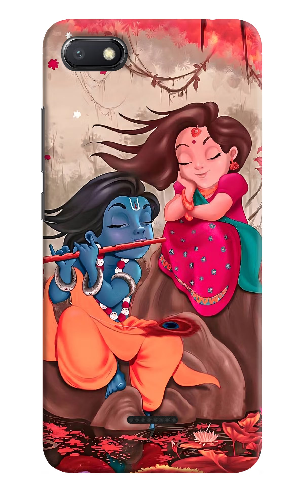 Radhe Krishna Redmi 6A Hard Case Back Cover by Casekaro