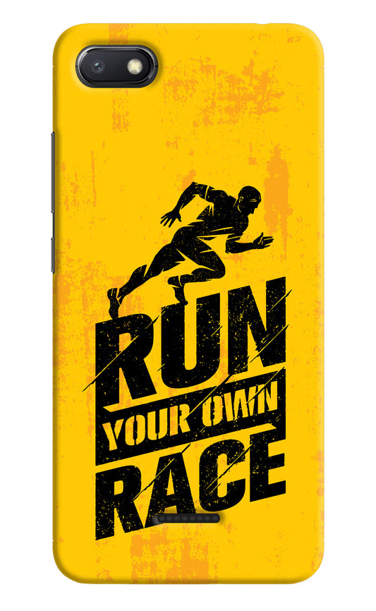 Run Your Own Race Redmi 6A Hard Case Back Cover by Casekaro