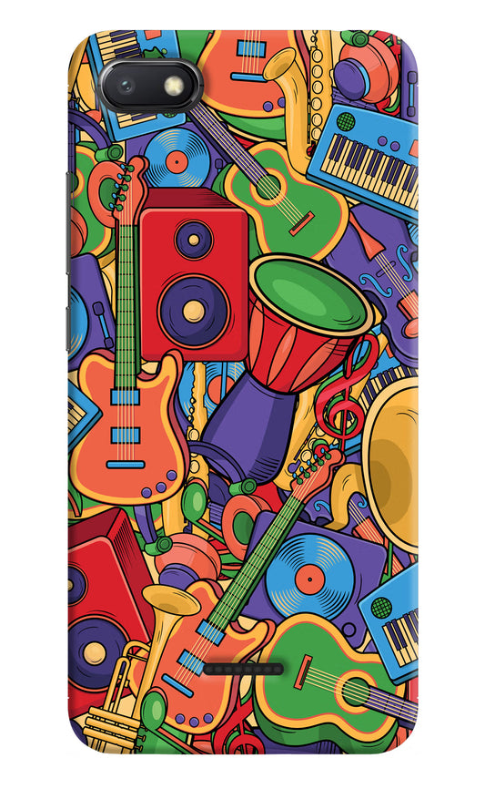 Music Instrument Doodle Redmi 6A Hard Case Back Cover by Casekaro