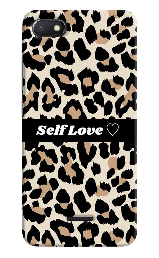 Leopard Print Self Love Redmi 6A Back Cover