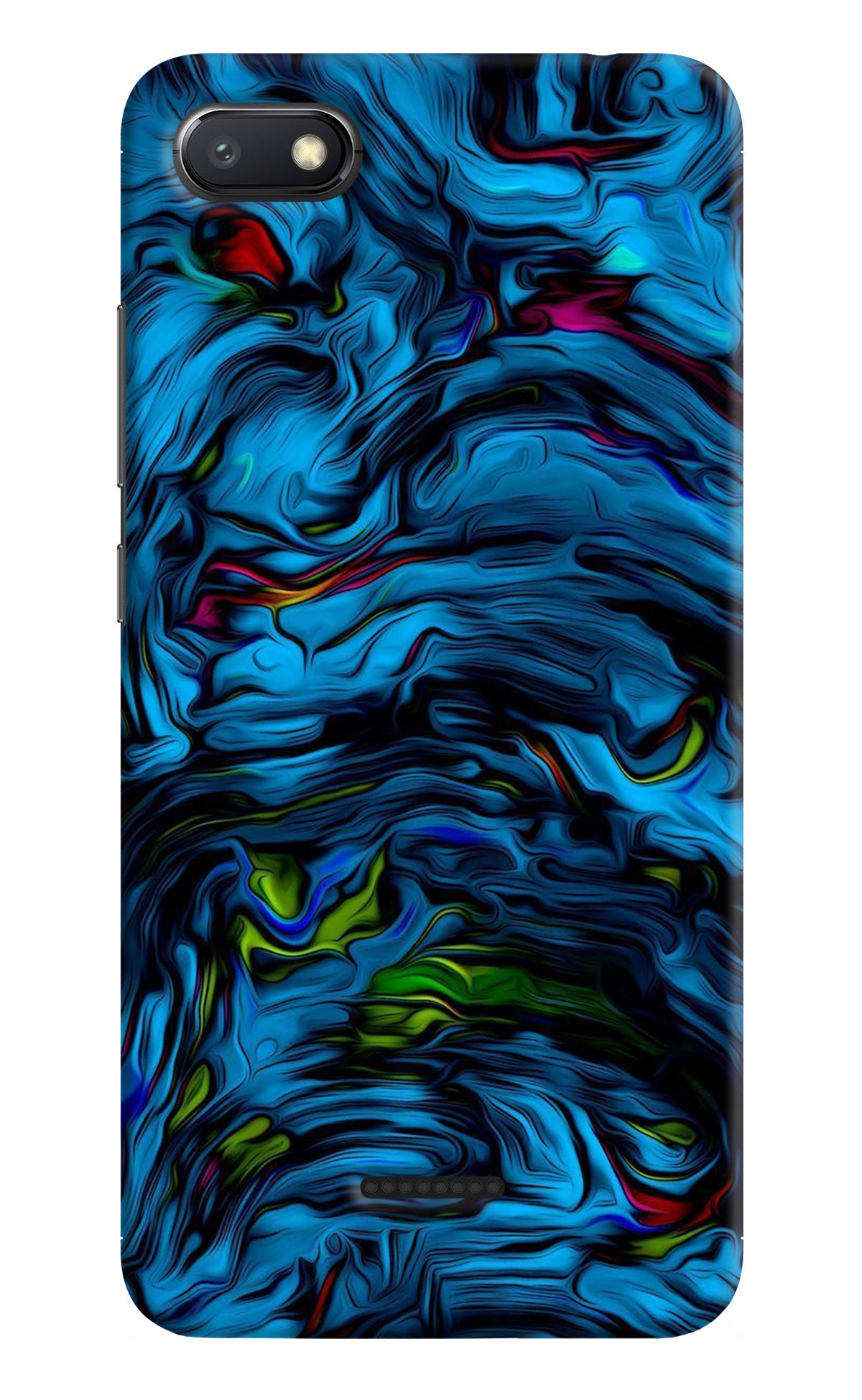 Dark Blue Abstract Redmi 6A Back Cover