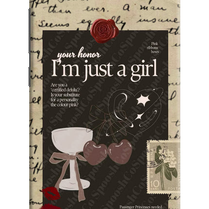 I am just a girl Redmi 6A Hard Case Back Cover by Casekaro