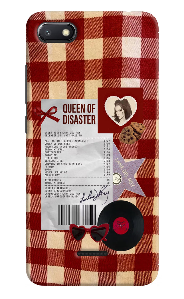 Queen of Disaster Redmi 6A Hard Case Back Cover by Casekaro