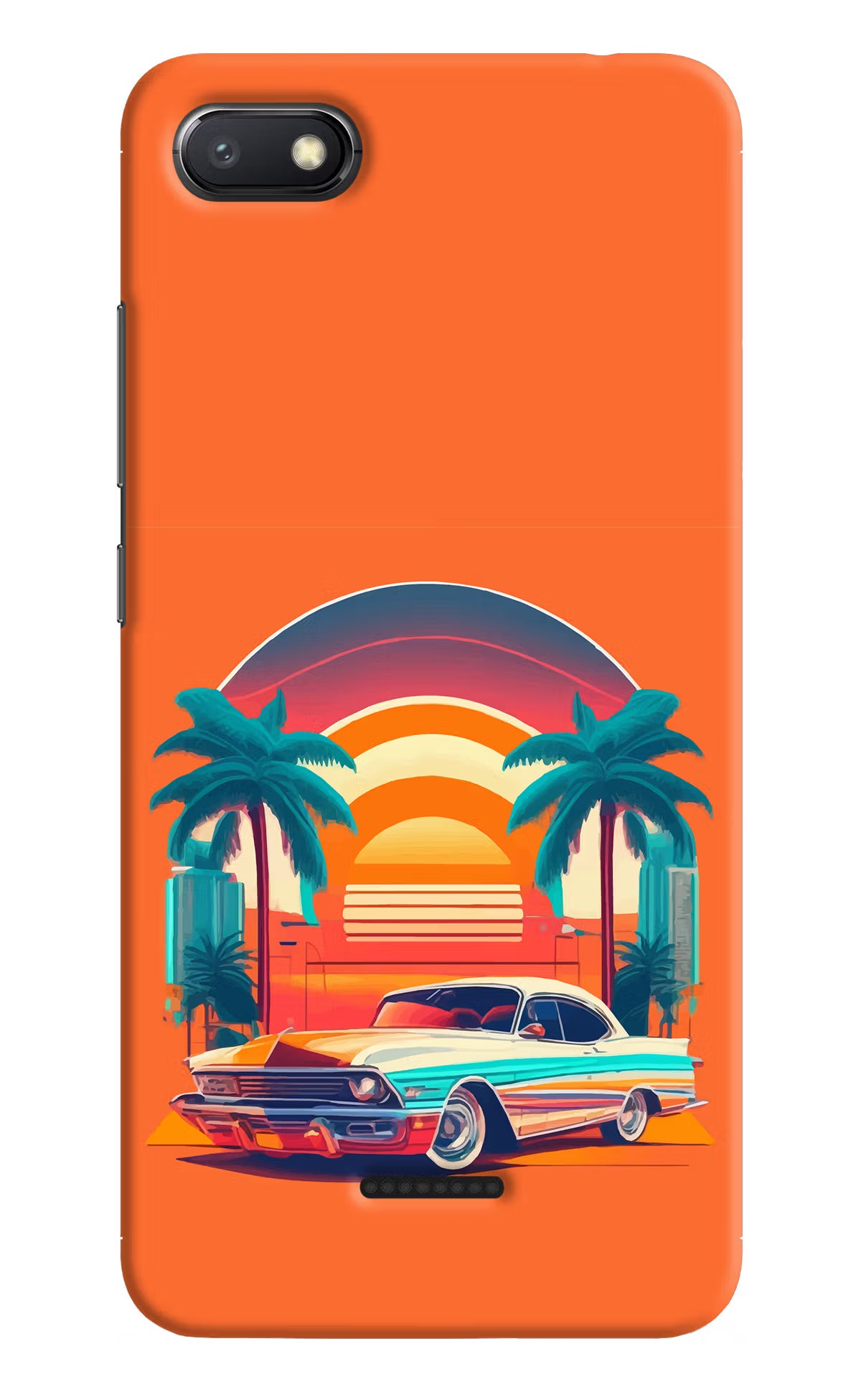 Palm Drive 80s Redmi 6A Hard Case Back Cover by Casekaro