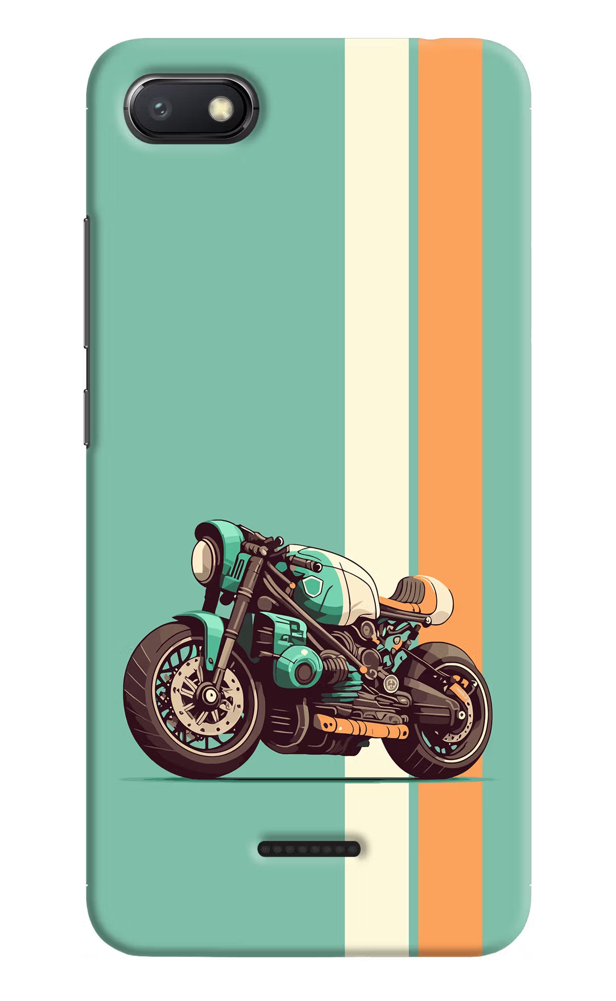 Striped Moto Drift Redmi 6A Hard Case Back Cover by Casekaro