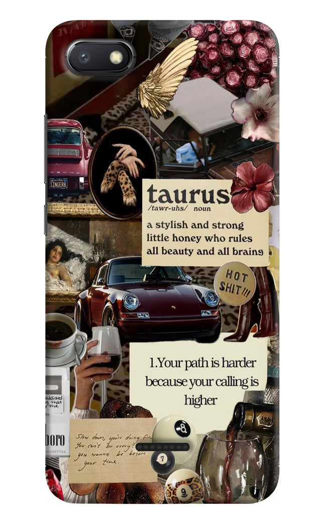 Taurus Zodiac Redmi 6A Hard Case Back Cover by Casekaro