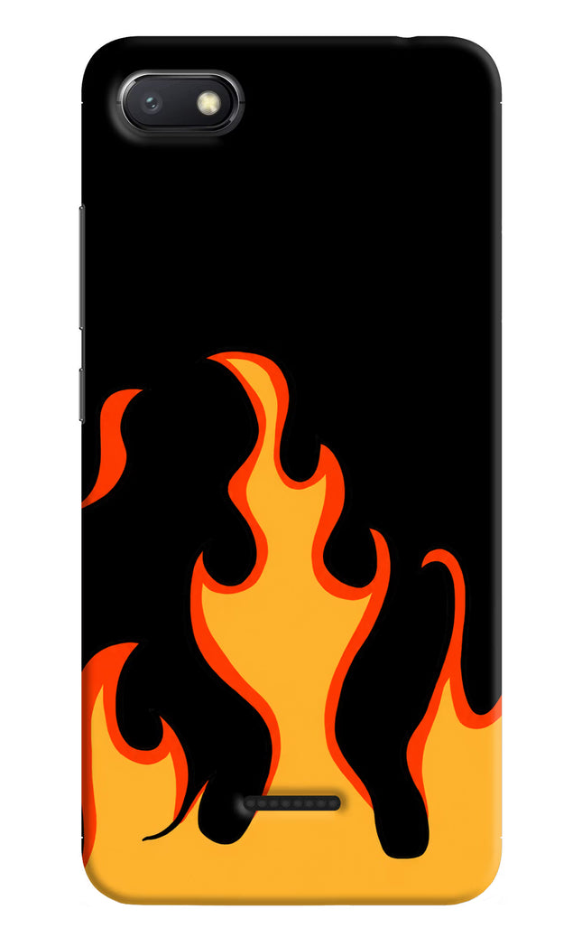 Fired Up – Black Redmi 6A Hard Case Back Cover by Casekaro