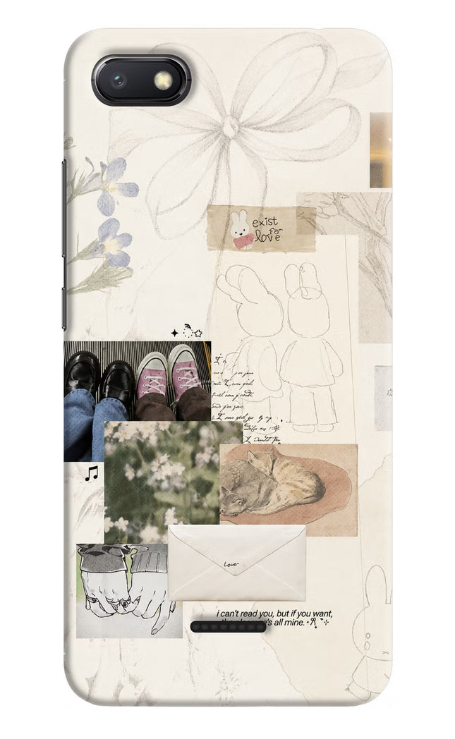 Soft Aesthetic Redmi 6A Hard Case Back Cover by Casekaro
