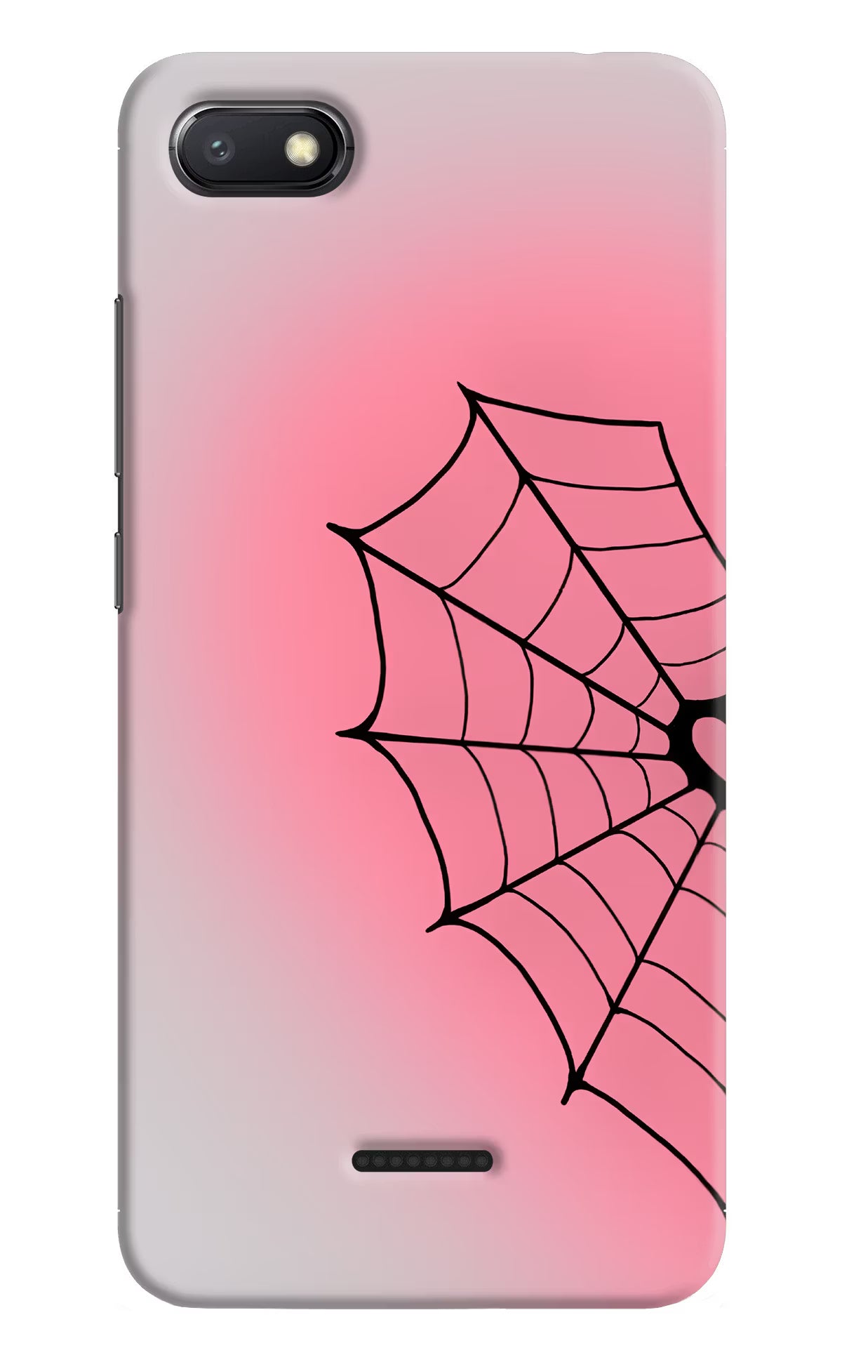 Pink Web Redmi 6A Back Cover