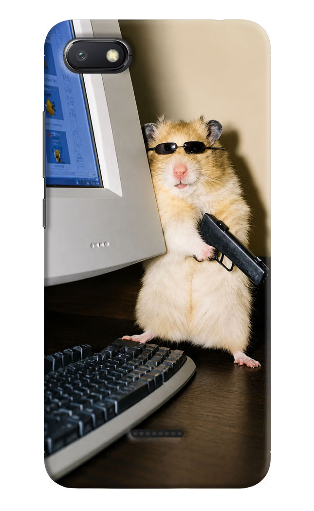 Hacker Hamster Redmi 6A Hard Case Back Cover by Casekaro