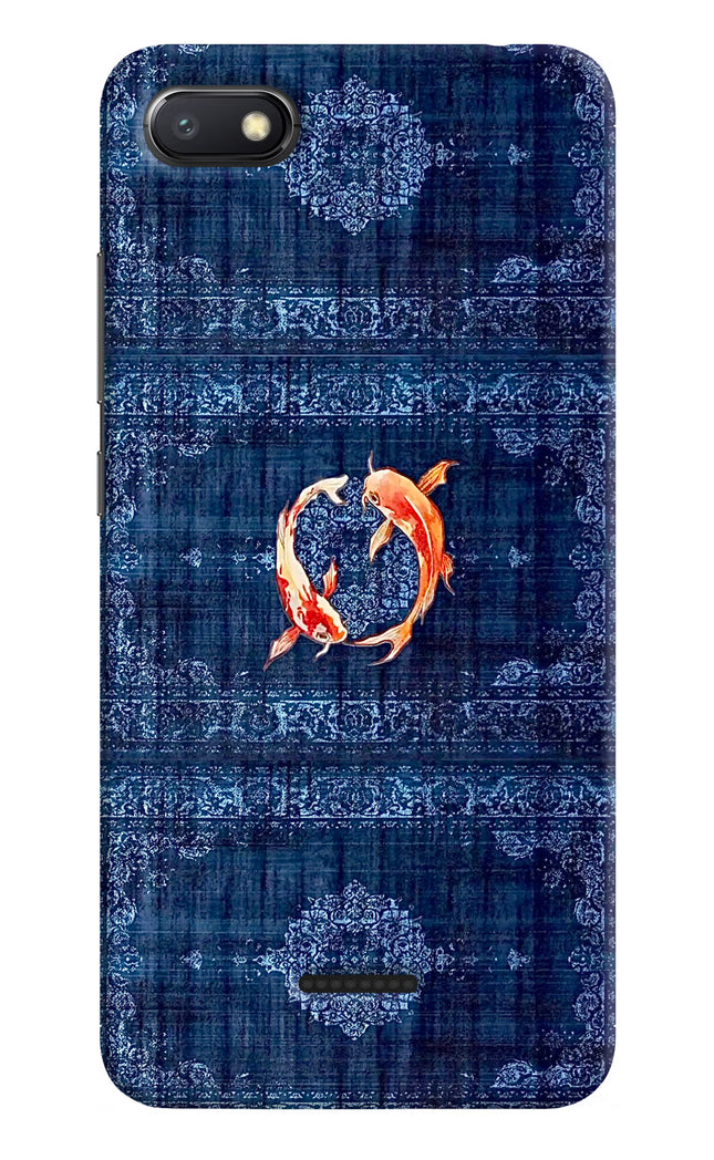 Koi Blue Redmi 6A Hard Case Back Cover by Casekaro