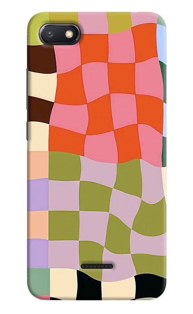 Wavy Grid Redmi 6A Hard Case Back Cover by Casekaro