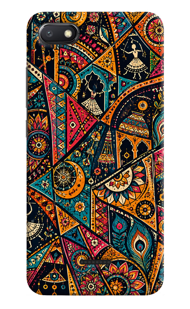 Folk Print Redmi 6A Hard Case Back Cover by Casekaro