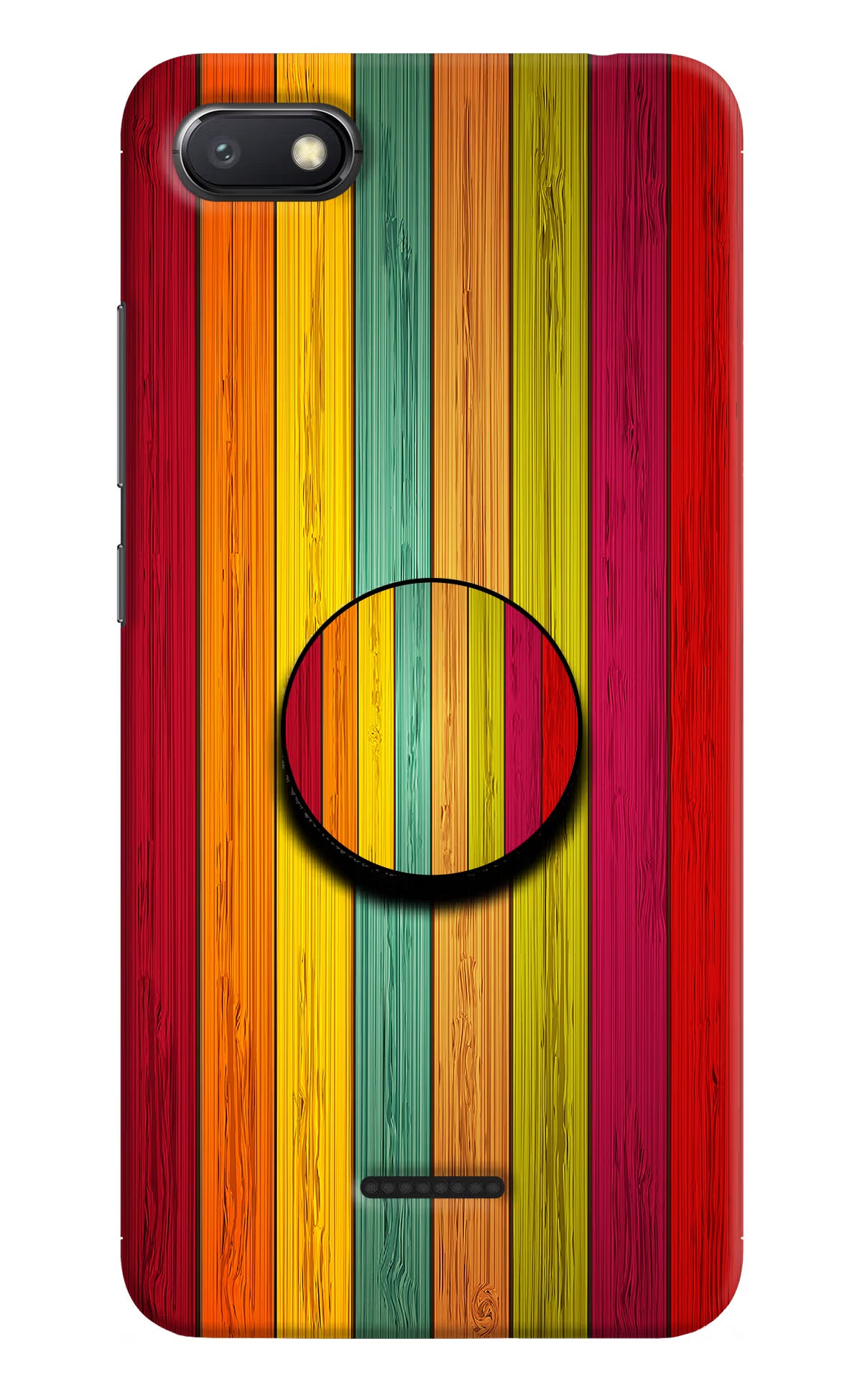 Multicolor Wooden Redmi 6A Pop Case by Casekaro
