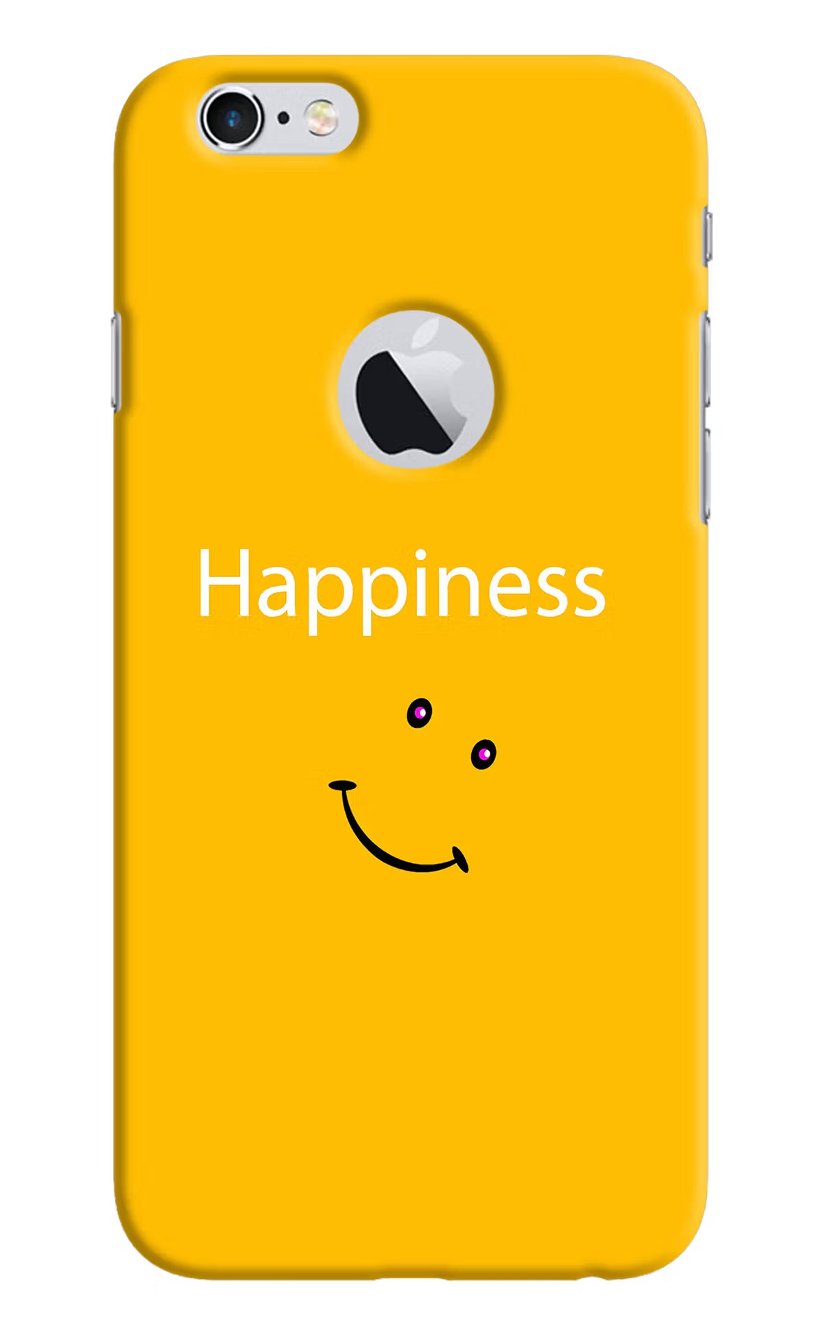 Happiness With Smiley iPhone 6 Logocut Hard Case Back Cover by Casekaro