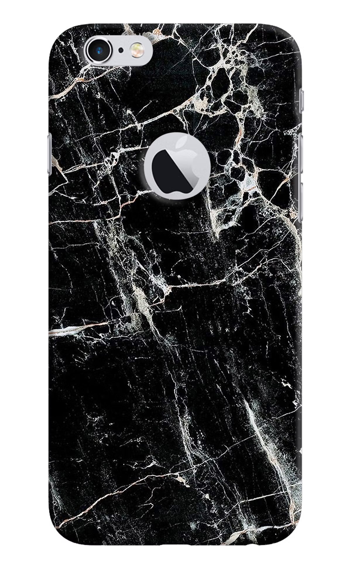 Black Marble Texture iPhone 6 Logocut Hard Case Back Cover by Casekaro