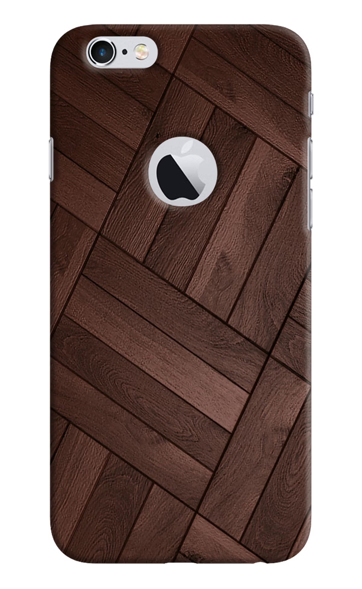 Wooden Texture Design iPhone 6 Logocut Hard Case Back Cover by Casekaro