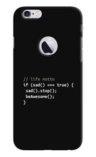 Life Motto Code iPhone 6 Logocut Hard Case Back Cover by Casekaro