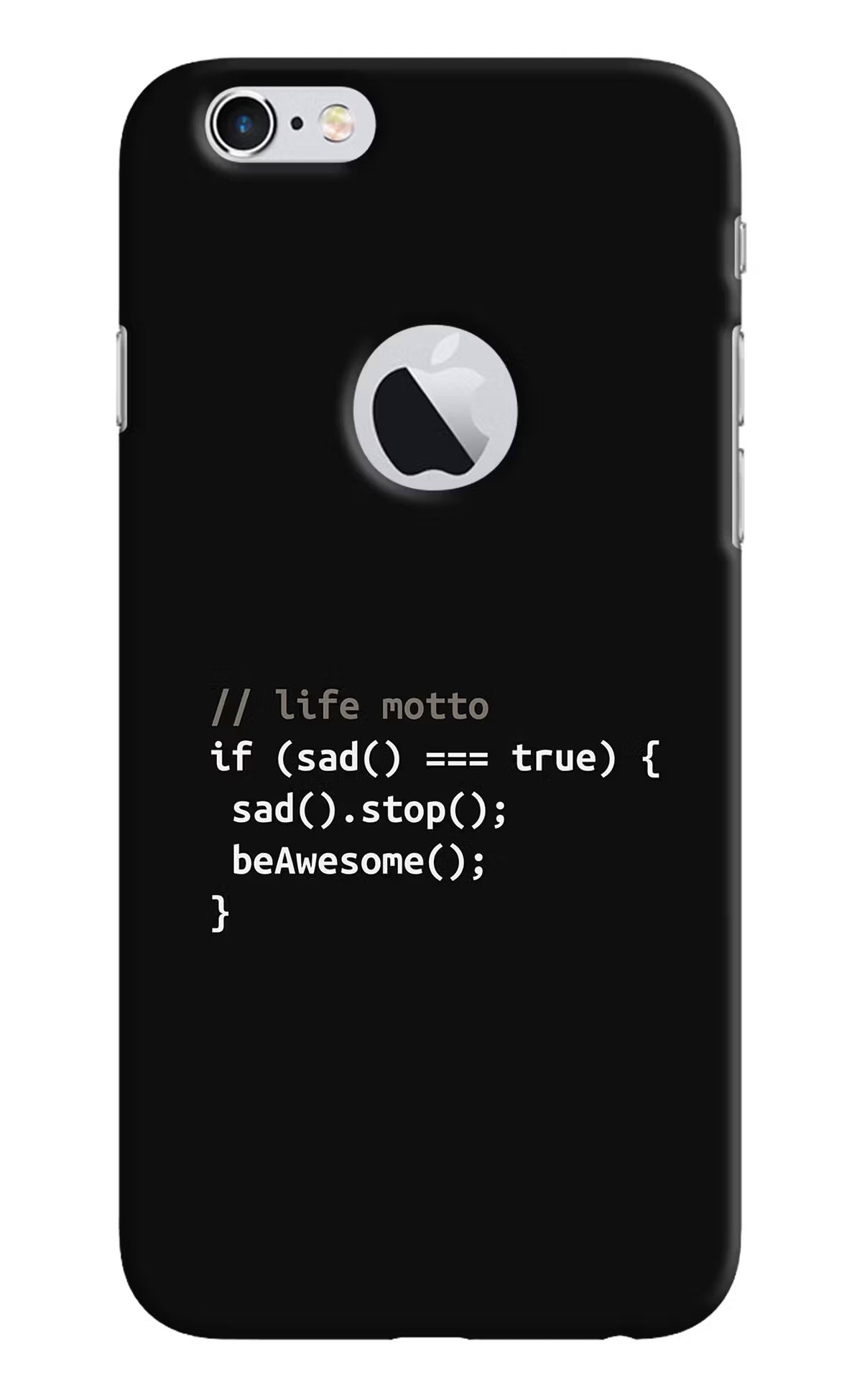 Life Motto Code iPhone 6 Logocut Hard Case Back Cover by Casekaro