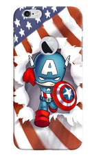 Captain America iPhone 6 Logocut Hard Case Back Cover by Casekaro
