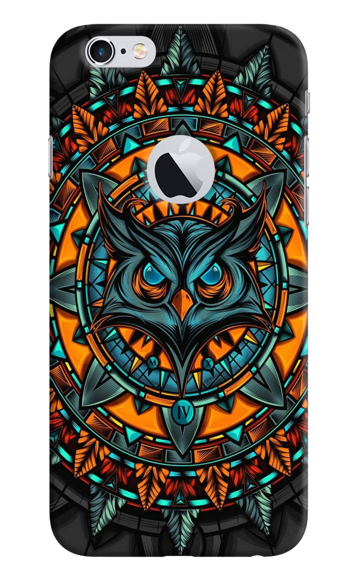 Angry Owl Art iPhone 6 Logocut Hard Case Back Cover by Casekaro