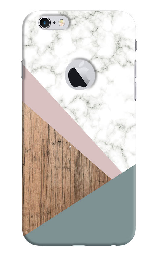 Marble wood Abstract iPhone 6 Logocut Hard Case Back Cover by Casekaro
