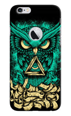 Green Owl iPhone 6 Logocut Hard Case Back Cover by Casekaro