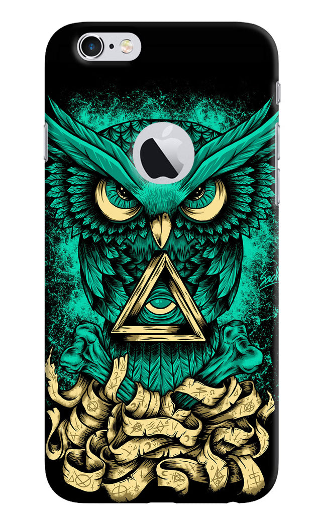 Green Owl iPhone 6 Logocut Hard Case Back Cover by Casekaro