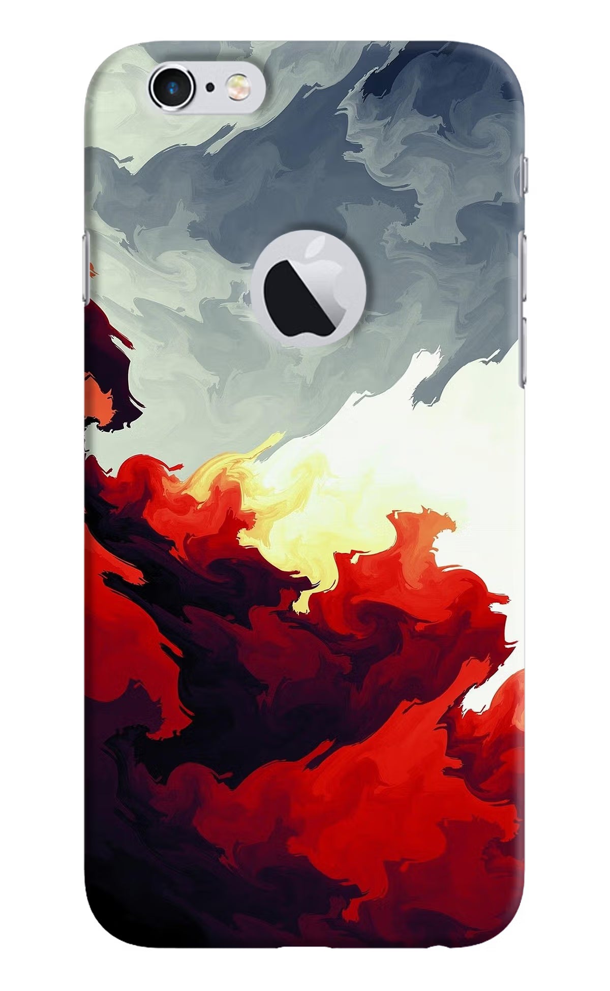 Fire Cloud iPhone 6 Logocut Hard Case Back Cover by Casekaro