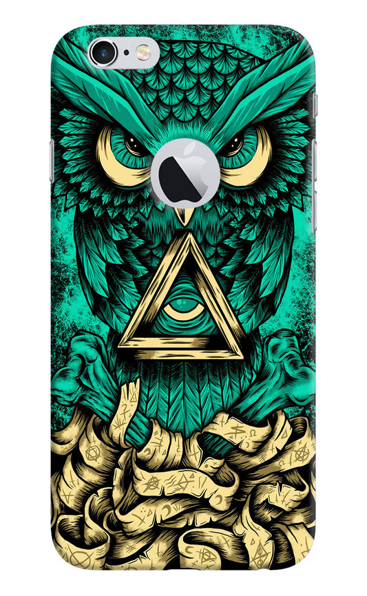 Green Owl iPhone 6 Logocut Hard Case Back Cover by Casekaro