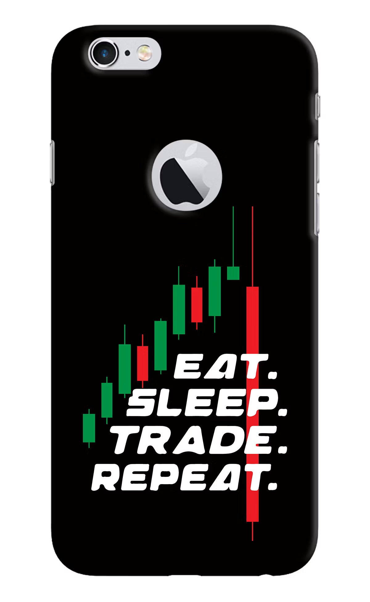 Eat Sleep Trade Repeat iPhone 6 Logocut Hard Case Back Cover by Casekaro