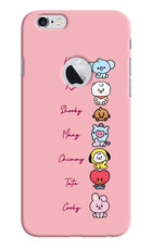 BTS names iPhone 6 Logocut Hard Case Back Cover by Casekaro