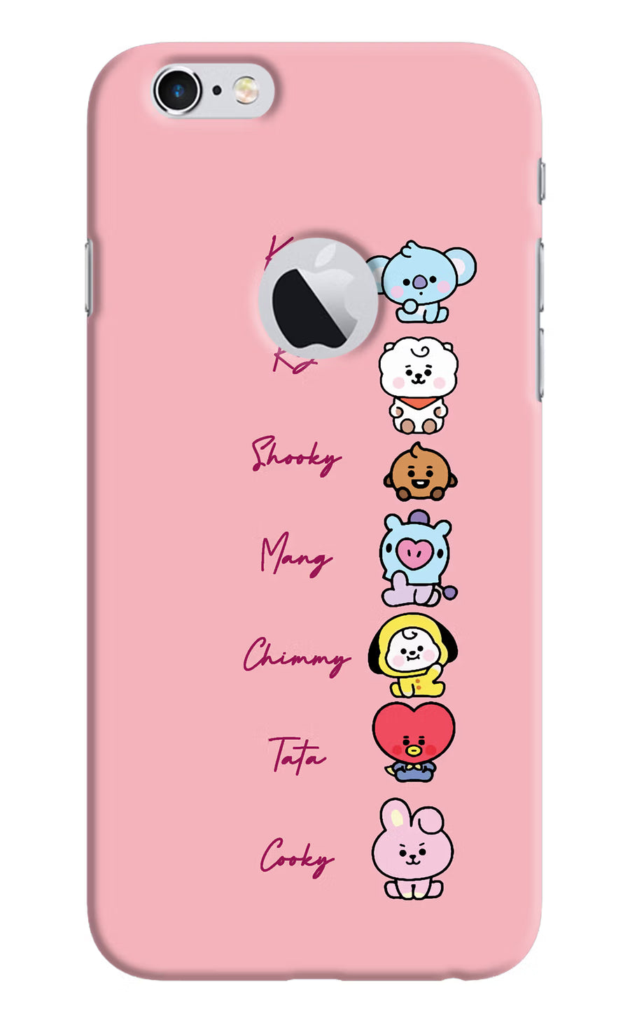 BTS names iPhone 6 Logocut Back Cover, Hard case