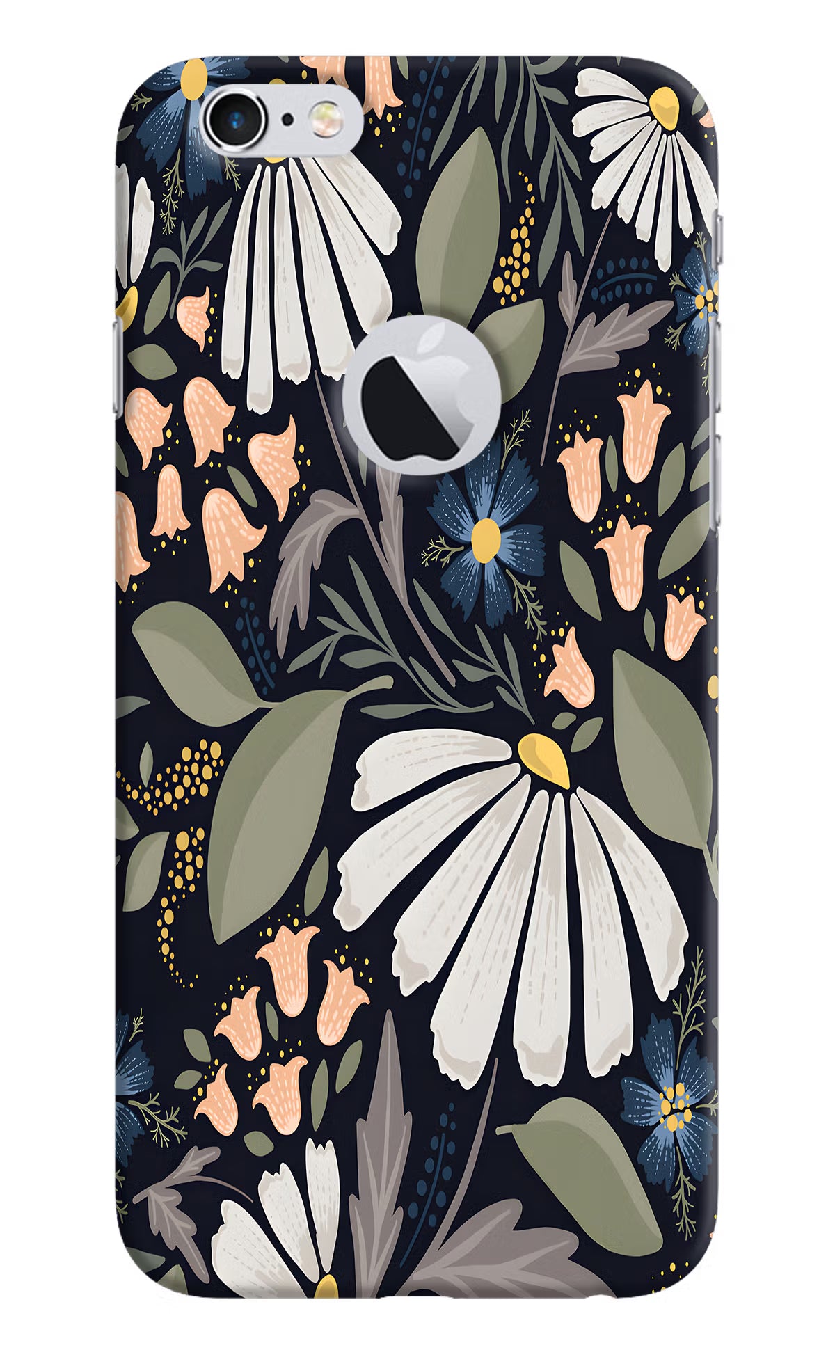 Flowers Art iPhone 6 Logocut Hard Case Back Cover by Casekaro