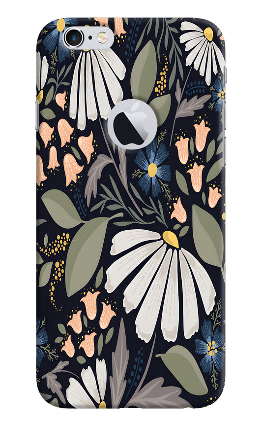 Flowers Art iPhone 6 Logocut Hard Case Back Cover by Casekaro