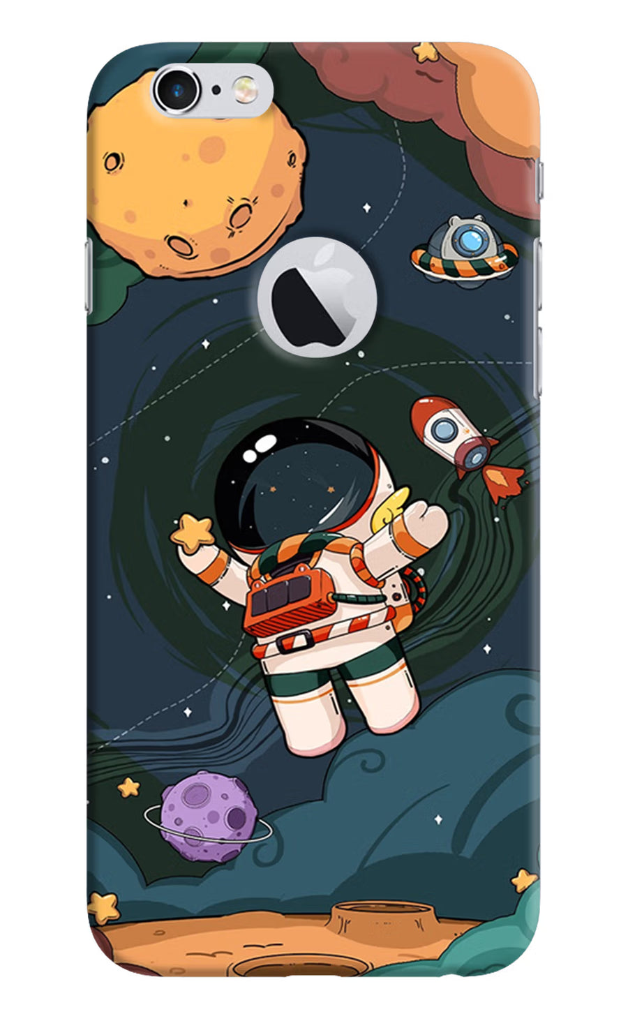 Cartoon Astronaut iPhone 6 Logocut Back Cover, Hard case
