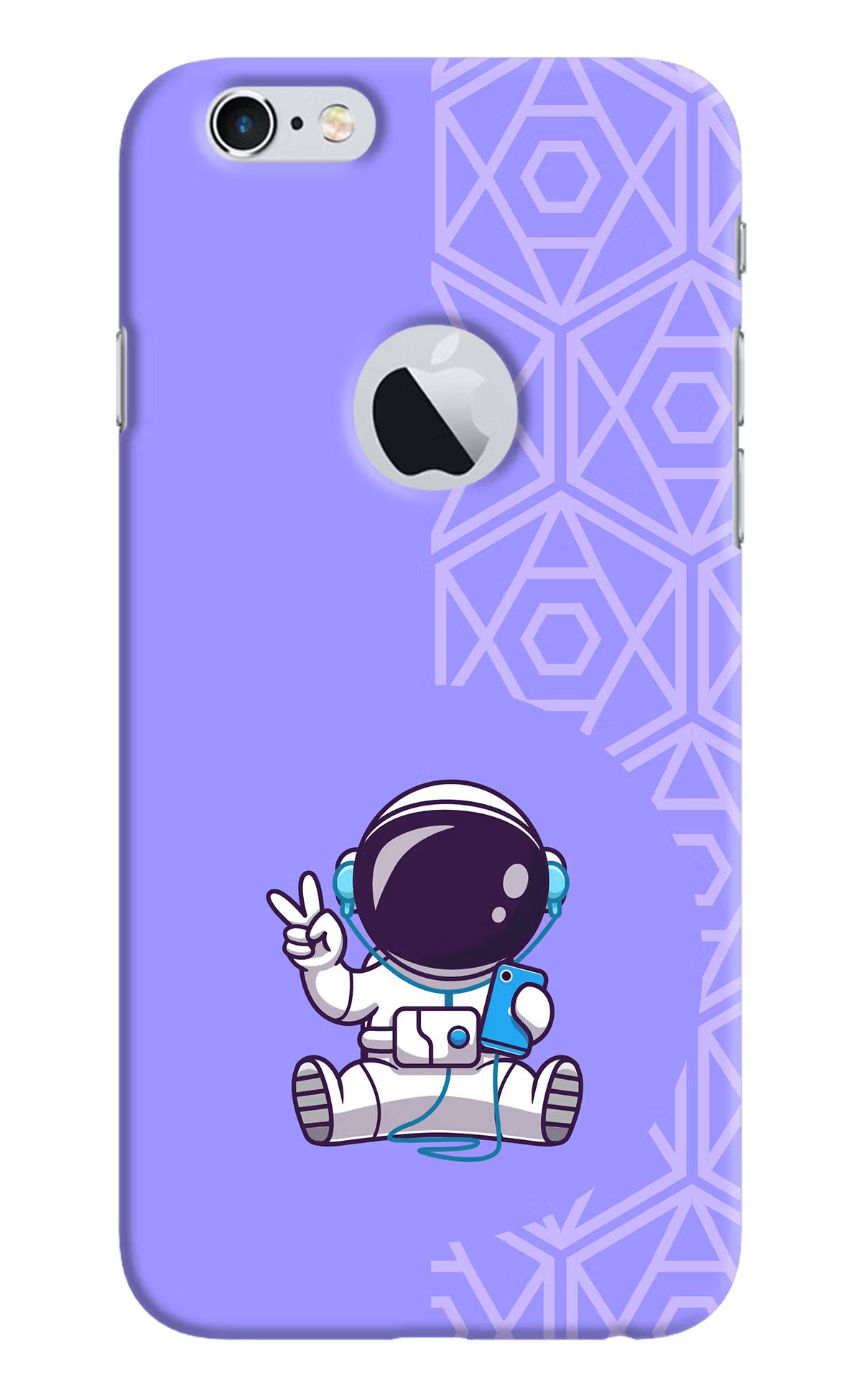 Cute Astronaut Chilling iPhone 6 Logocut Hard Case Back Cover by Casekaro