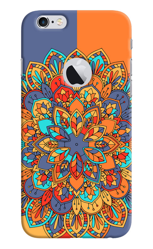 Color Mandala iPhone 6 Logocut Hard Case Back Cover by Casekaro