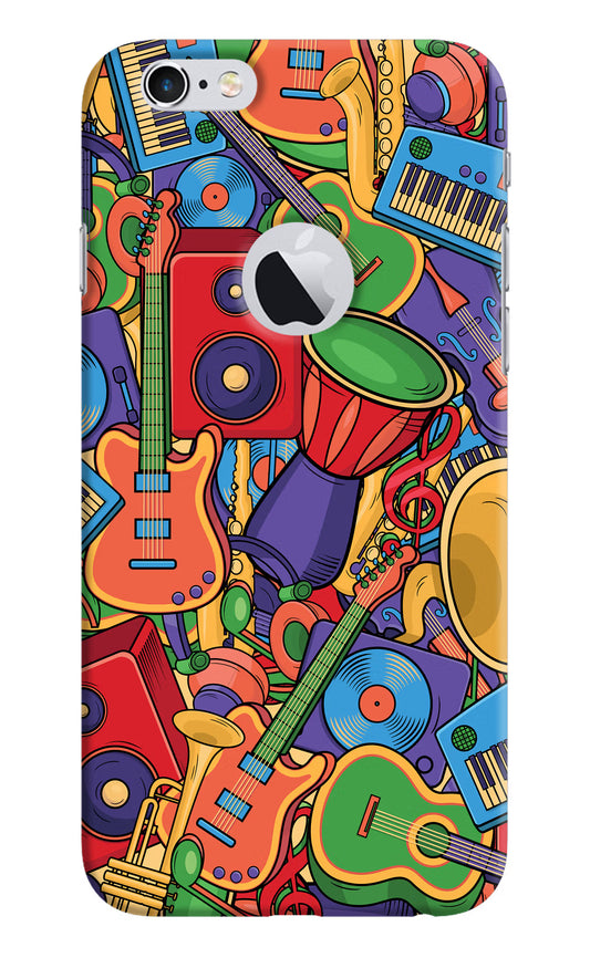 Music Instrument Doodle iPhone 6 Logocut Hard Case Back Cover by Casekaro