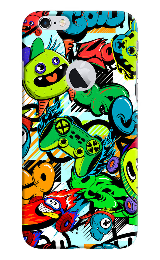 Game Doodle iPhone 6 Logocut Hard Case Back Cover by Casekaro