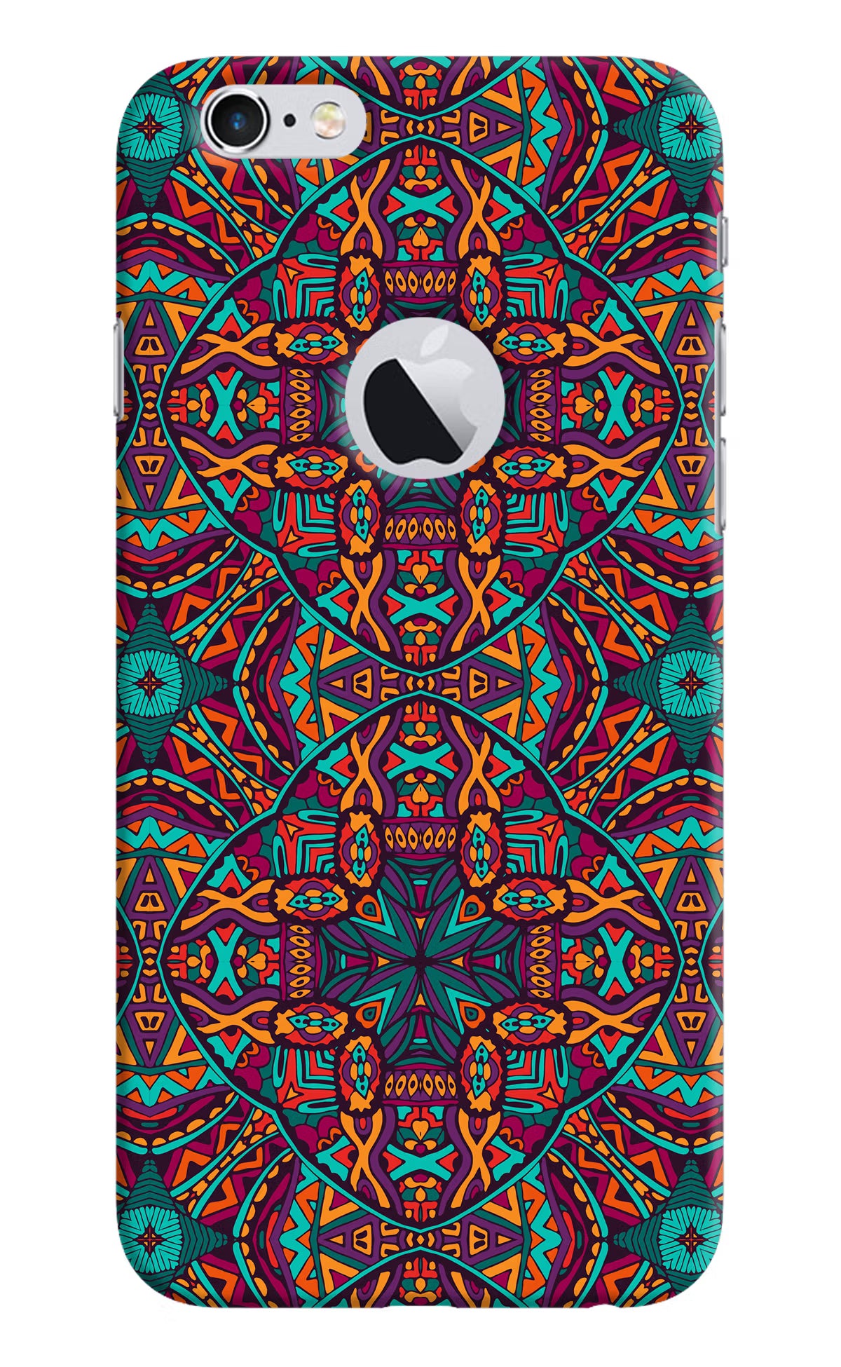 Colour Mandala iPhone 6 Logocut Hard Case Back Cover by Casekaro