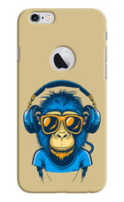Monkey Headphone iPhone 6 Logocut Hard Case Back Cover by Casekaro