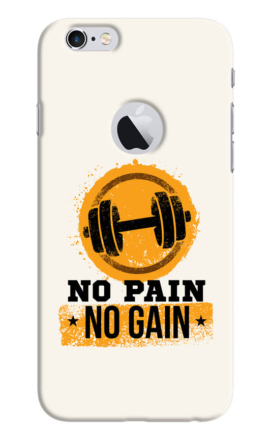No Pain No Gain iPhone 6 Logocut Hard Case Back Cover by Casekaro